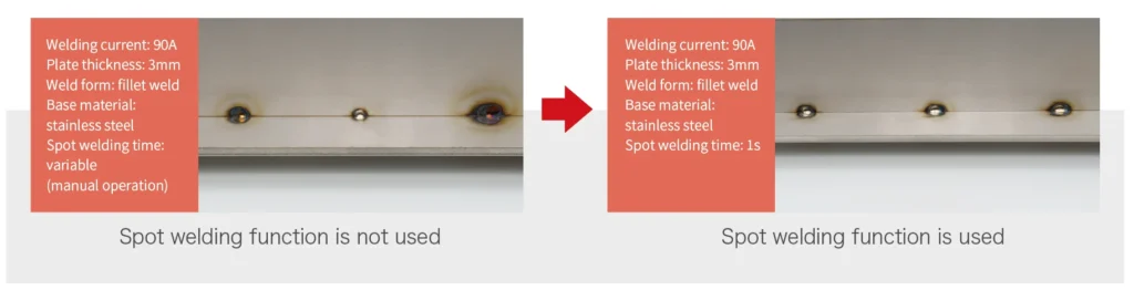 spot welding function effects